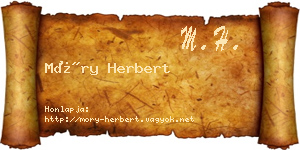Móry Herbert névjegykártya