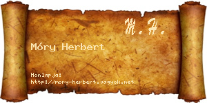 Móry Herbert névjegykártya